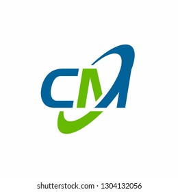 CM logo initial letter design template vector illustration