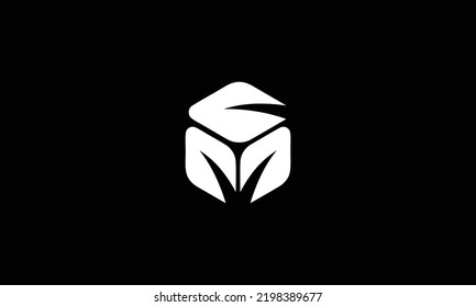 Diseño de la carta con el logo de CM sobre fondo de lujo. concepto de letra de monograma del logotipo MC diseño del logotipo del icono del CM
