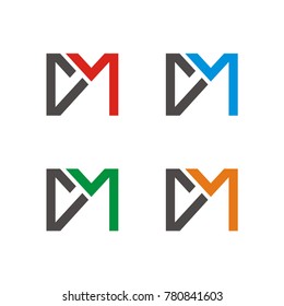 CM logo , MC logo initial letter design template vector illustration