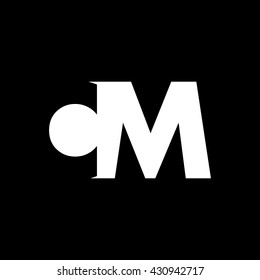 CM Logo. Vector Graphic Branding Letter Element. Dark Background