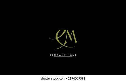 CM, MC Abstract Letters Logo Monogram