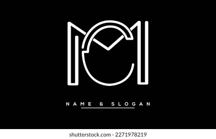 CM,  MC  Abstract  Letters  Logo  Monogram