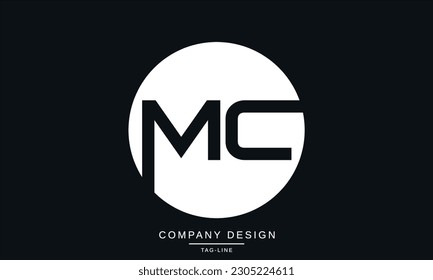 CM , MC, Abstract Letters Logo Monogram