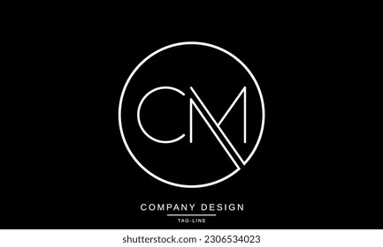 CM, MC, Abstract Letters Logo Monogram