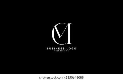 CM, MC, Abstract Letters Logo Monogram