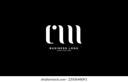CM, MC, Monogramm für abstrakte Buchstaben des Logos