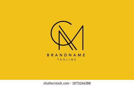 CM MC Alphabet initial Letter Monogram Icon Logo vector illustration