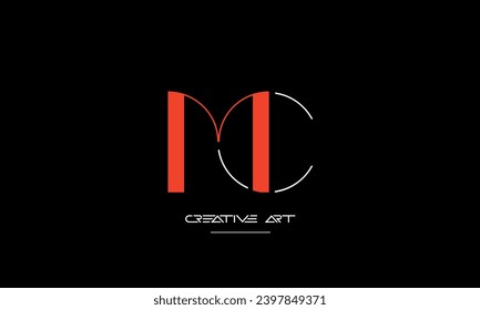 CM, MC, C, M abstract letters logo monogram
