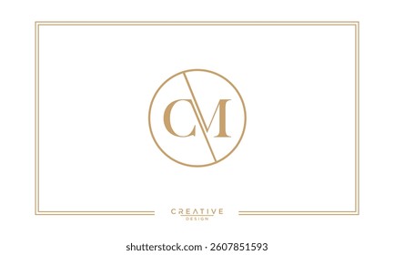 CM, MC, C, M, Abstract Letters Logo Monogram