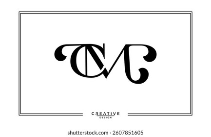 CM, MC, C, M, Abstract Letters Logo Monogram