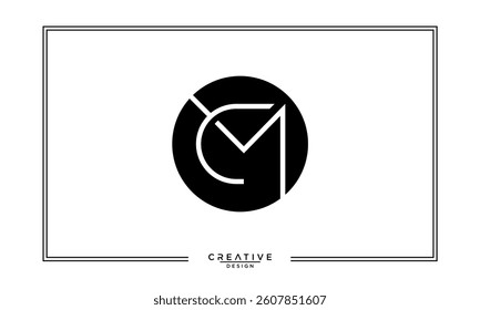 CM, MC, C, M, Abstract Letters Logo Monogram