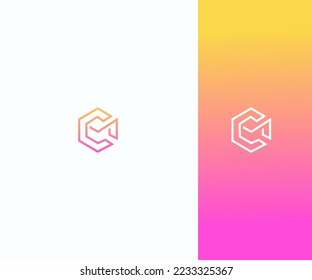 CM, MC Letra Logo Vector Template Abstract Monograma Symbol . Usable para el deporte de negocios, la tecnología, la moda, el logotipo digital y creativo futuro