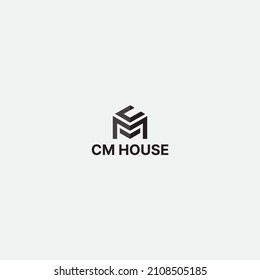 letra cm o mc más logotipo de monograma