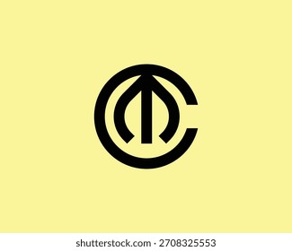 PLANTILLA de Vector con diseño de logotipo CM MC.