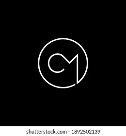CM or MC ‍abstract outstanding professional business awesome artistic branding company different colors illustration logo