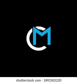CM or MC ‍abstract outstanding professional business awesome artistic branding company different colors illustration logo