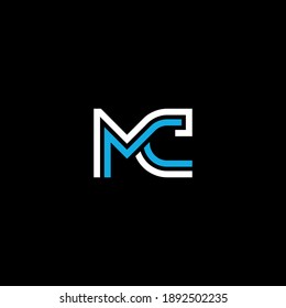 CM or MC ‍abstract outstanding professional business awesome artistic branding company different colors illustration logo