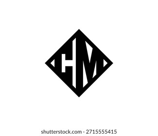 CM Diseño moderno del logotipo. CM