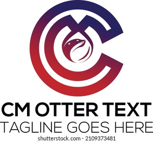 Cm Otter Logo, Modern Logo
