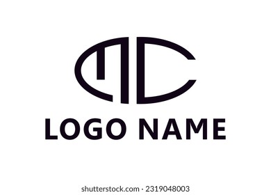 CM CM Rounded Initials Monogram Circular Circle logo design