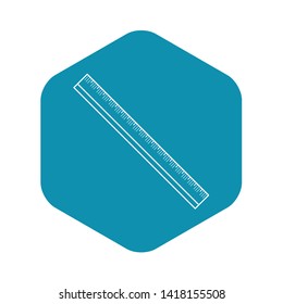 Cm ruler icon. Outline cm ruler vector icon for web design isolated on white background