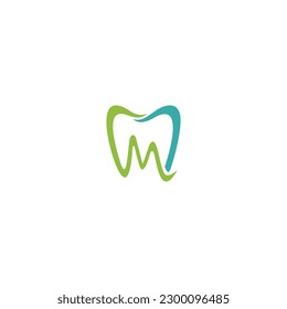 cm tooth logo vector icon line illustration