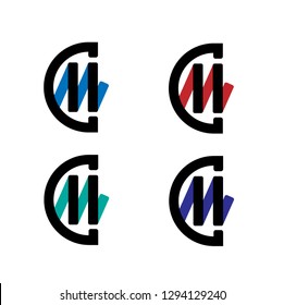 CM vector logo - few colors