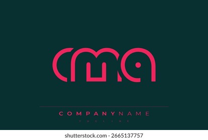 CMA diseño de logotipo de letra abstracta. Diseño moderno del logotipo del negocio con tipografía Abstractas y estilo contemporáneo