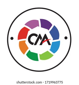 cma-Organisationslogo, konzeptionelle Design-Vektorgrafik
