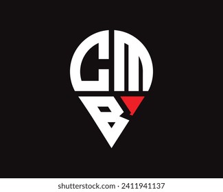 CMB letter location shape logo design