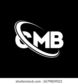 Logo de CMB. Carta CMB. Diseño de logotipo de letra CMB. Logotipo de CM B enlazado con el círculo y el logotipo del monograma en mayúsculas. Tipografía CMB para tecnología, negocio y marca inmobiliaria.