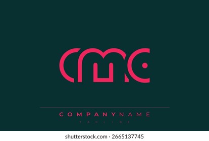 CMC abstract letter logo design. Modern Business Logo Design With Abstract Typography and Contemporary Style