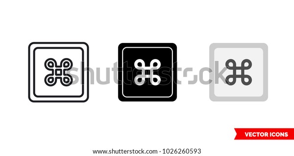 Cmd Icon 3 Types Color Black Stock Vector (Royalty Free) 1026260593 ...