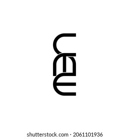 Cme Typography Letter Monogram Logo Design