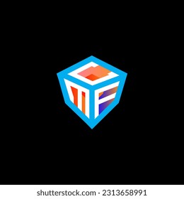 Diseño creativo del logotipo de letras CMF con gráfico vectorial, logotipo CMF simple y moderno. Diseño de alfabetos lujosos CMF  