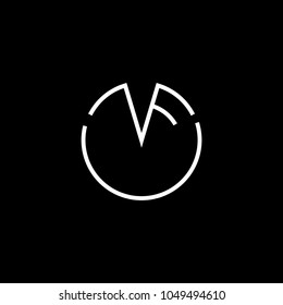 C,M,F letters logo. Business vector logo. Company emblem. Geometric vector emblem