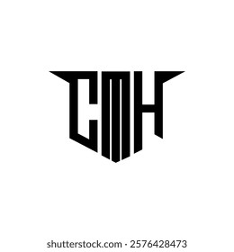 CMH letter logo design with white background in illustrator, vector logo modern alphabet font overlap style, calligraphy designs for logo, Poster, Invitation, etc.