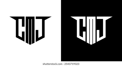 CMJ letter logo design with white background in illustrator, vector logo modern alphabet font overlap style, calligraphy designs for logo, Poster, Invitation, etc.