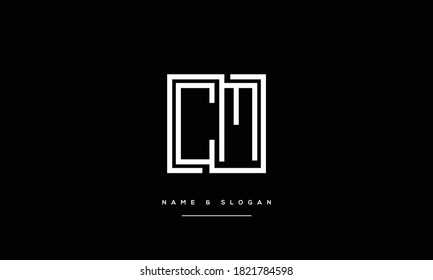 CM,MC ,C ,M  Abstract Letters Logo monogram