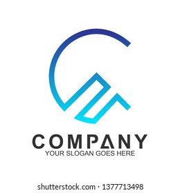 CM/MC Logo,Vector Logo Letter C And Letter M In Unity,Letter Combination Business Logo Template