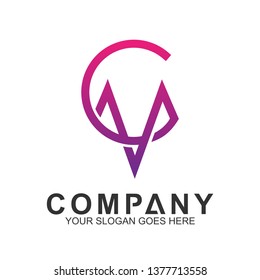 CM/MC Logo,Vector Logo Letter C And Letter M In Unity,Letter Combination Business Logo Template