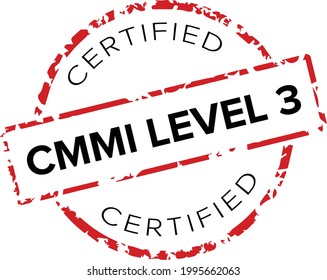 CMMI (Capability Maturity Model Integration) certified level 3 Stamp or Logo.