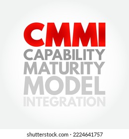 CMMI - Capability Maturity Model Integration Is A Process Level Improvement Training And Appraisal Program, Acronym Concept Background