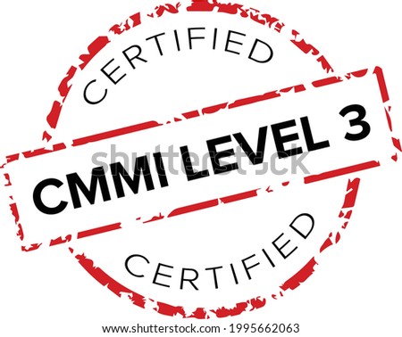 CMMI (Capability Maturity Model Integration) certified level 3 Stamp or Logo.