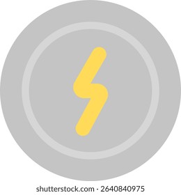 cmos battery icon flat style design