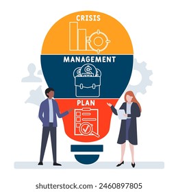 cmp - crisis management plan acronym. business concept background. Vector illustration for website banner, marketing materials, business presentation, online