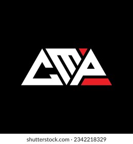 CMP Dreieck-Buchstaben Logo Design mit Dreieck-Form. CMP Dreieck Logo Design Monogramm. CMP Dreieck-Vektorlogo-Vorlage mit roter Farbe. CMP Dreieckslogo Einfach, elegant und luxuriös.