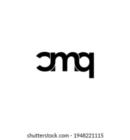 diseño original del logotipo de monograma de la letra cmq
