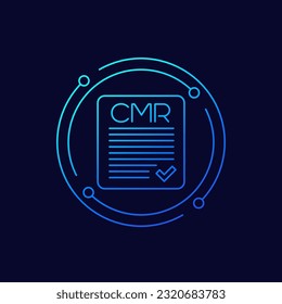 CMR document icon, linear design