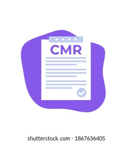 CMR icon, transport document vector